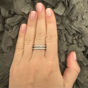 PANDORA double silver ring size 7